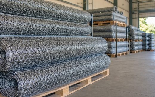 Galvanized hexagonal wire netting rolls prepared for wholesale export